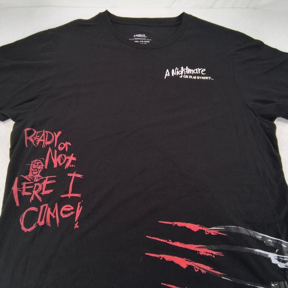 Nightmare On Elm Street Movie Crew Neck Short Sleeve T Shirt Mens Size 2XL Black